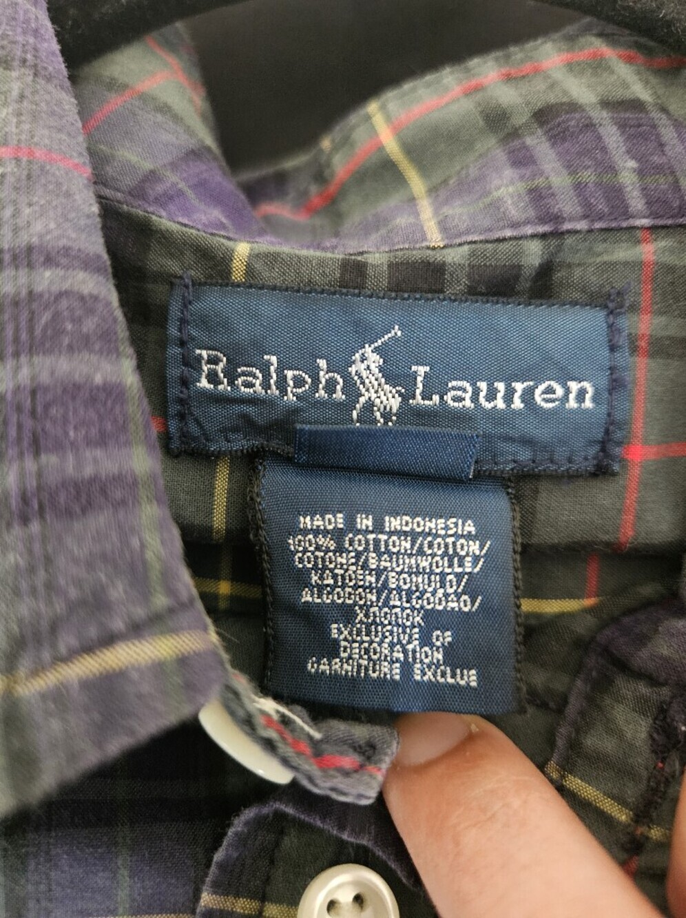 Polo by Ralph Lauren Men's Green Plaid Button-Down Shirt - Picture 4 of 7